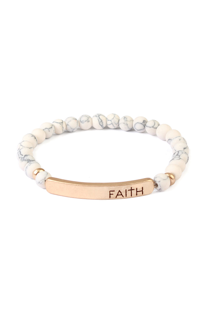 FAITH 6mm NATURAL STONE BRACELET