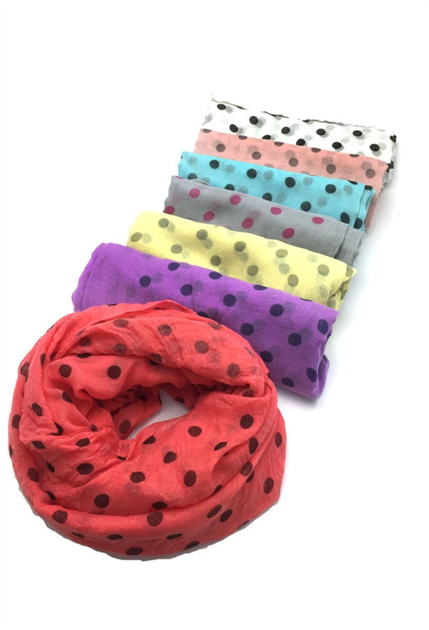 Polka Dot Infinity Scarf