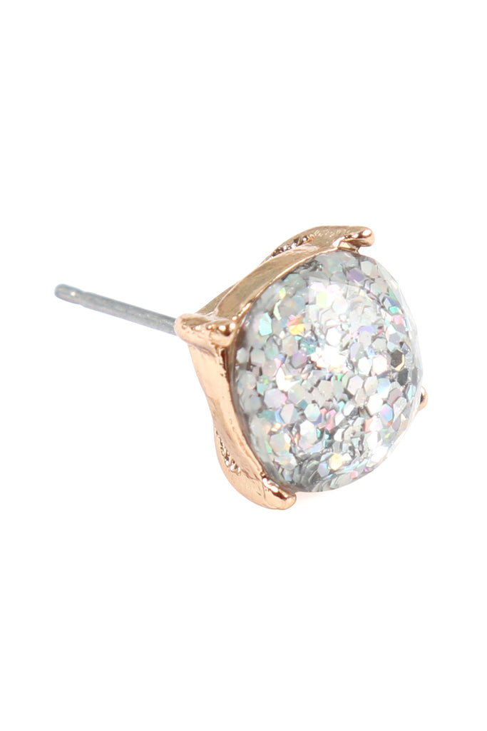 AE0336 - GLITTER EPOXY STUD EARRINGS