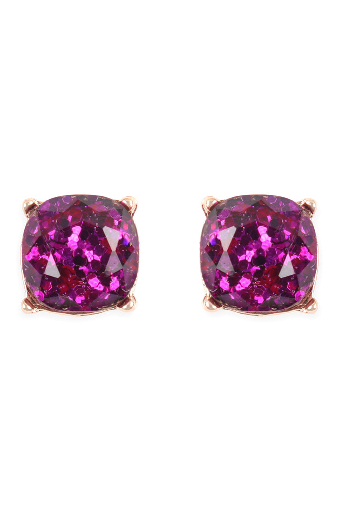 AE0336 - GLITTER EPOXY STUD EARRINGS