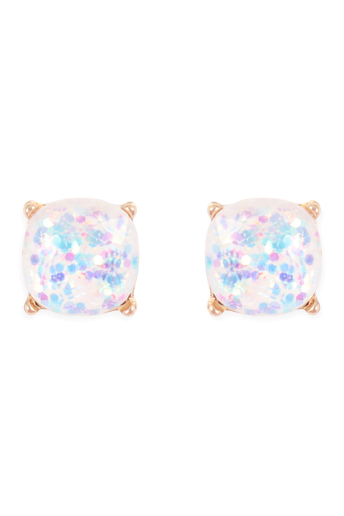 AE0336 - GLITTER EPOXY STUD EARRINGS