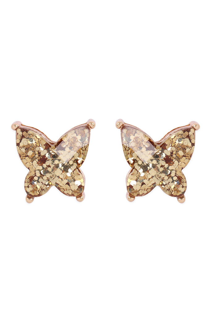 AE0346 - BUTTERLY GLITTER EPOXY EARRINGS