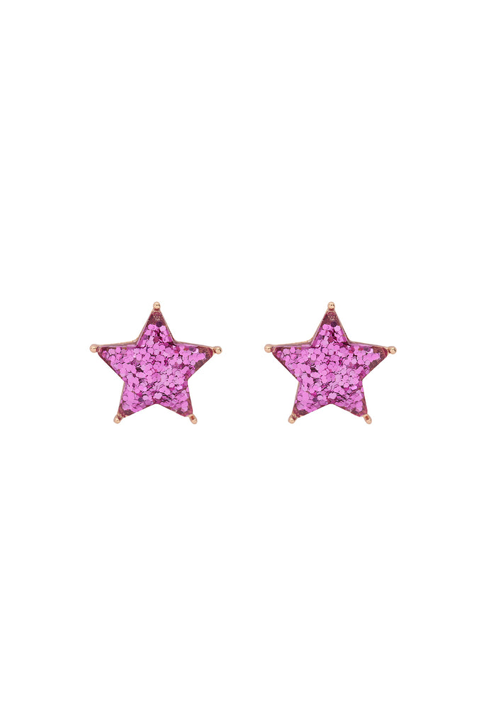 AE0358 - STAR GLITTER EPOXY STUD EARRINGS