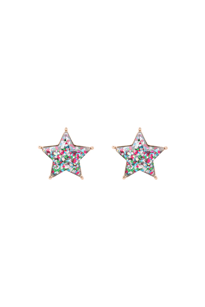 AE0358 - STAR GLITTER EPOXY STUD EARRINGS
