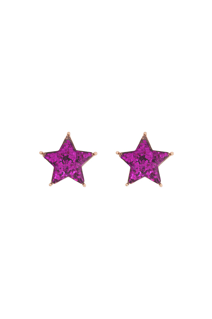 AE0358 - STAR GLITTER EPOXY STUD EARRINGS