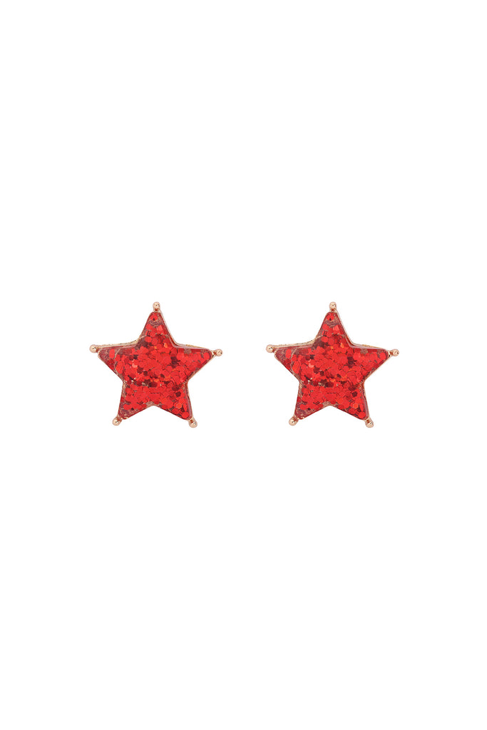 AE0358 - STAR GLITTER EPOXY STUD EARRINGS