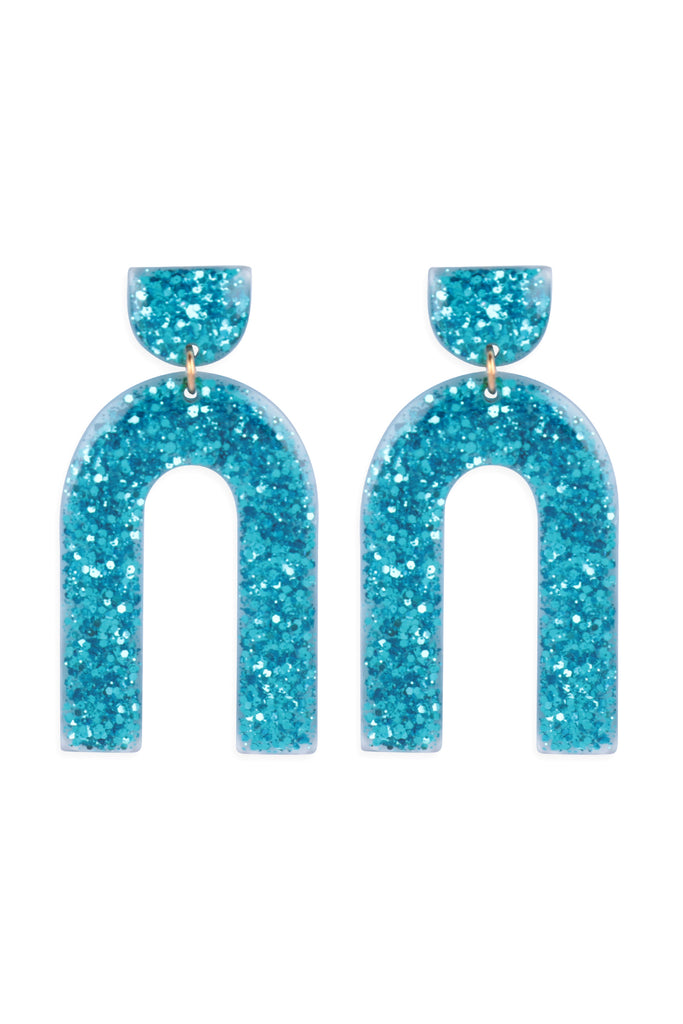 GLITTER EPOXY ARCH EARRINGS