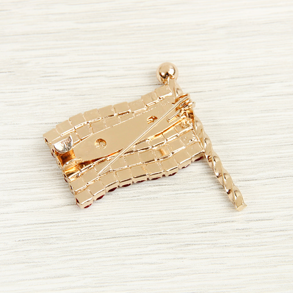 AMERICA FLAG RHINESTONE BROOCH PIN