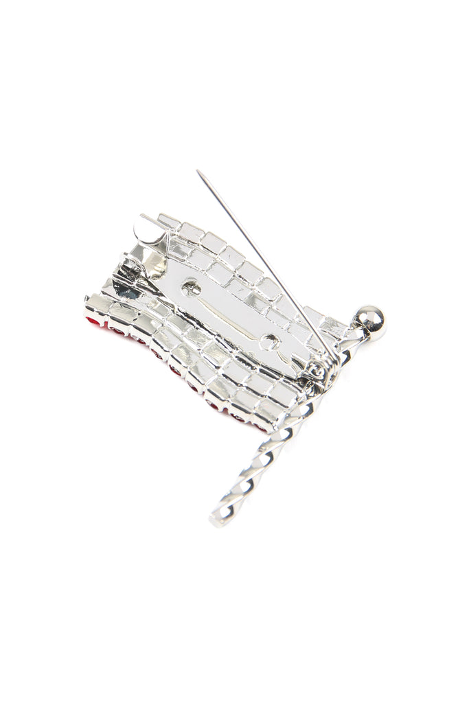 AMERICA FLAG RHINESTONE BROOCH PIN