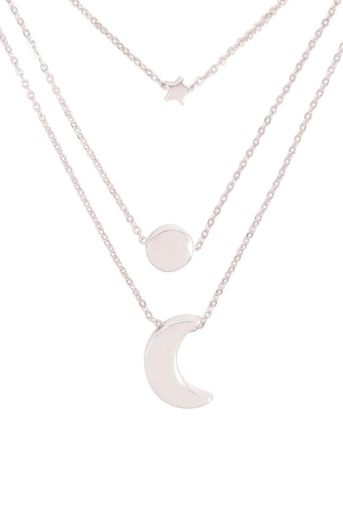 B5NS2189 - STAR MOON AND SUN 3 SET NECKLACE