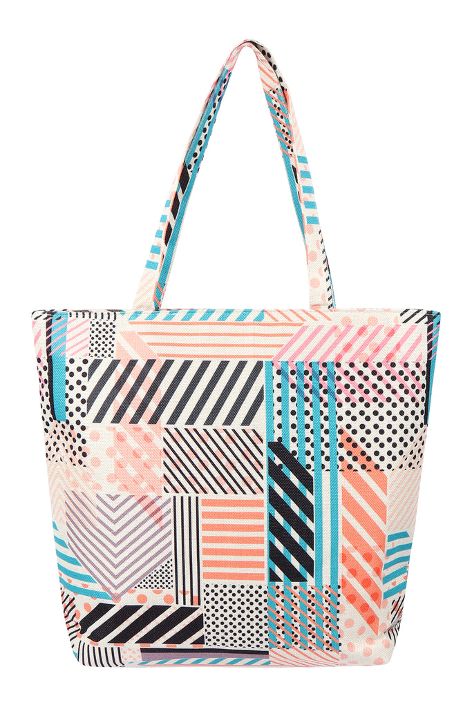 WOMEN'S RETRO PRINT TOTE BAG