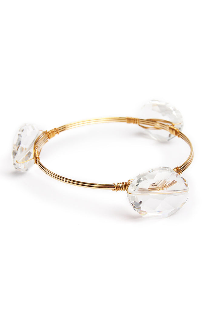 Oval Gem Stone Bangle