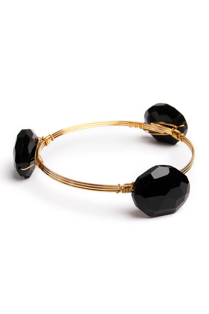 Oval Gem Stone Bangle