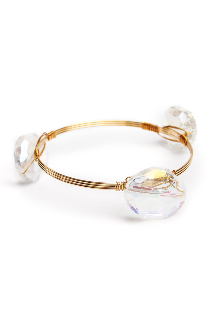 Oval Gem Stone Bangle