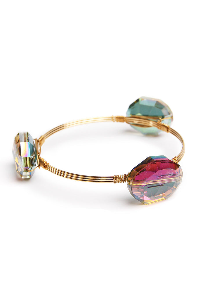 Oval Gem Stone Bangle