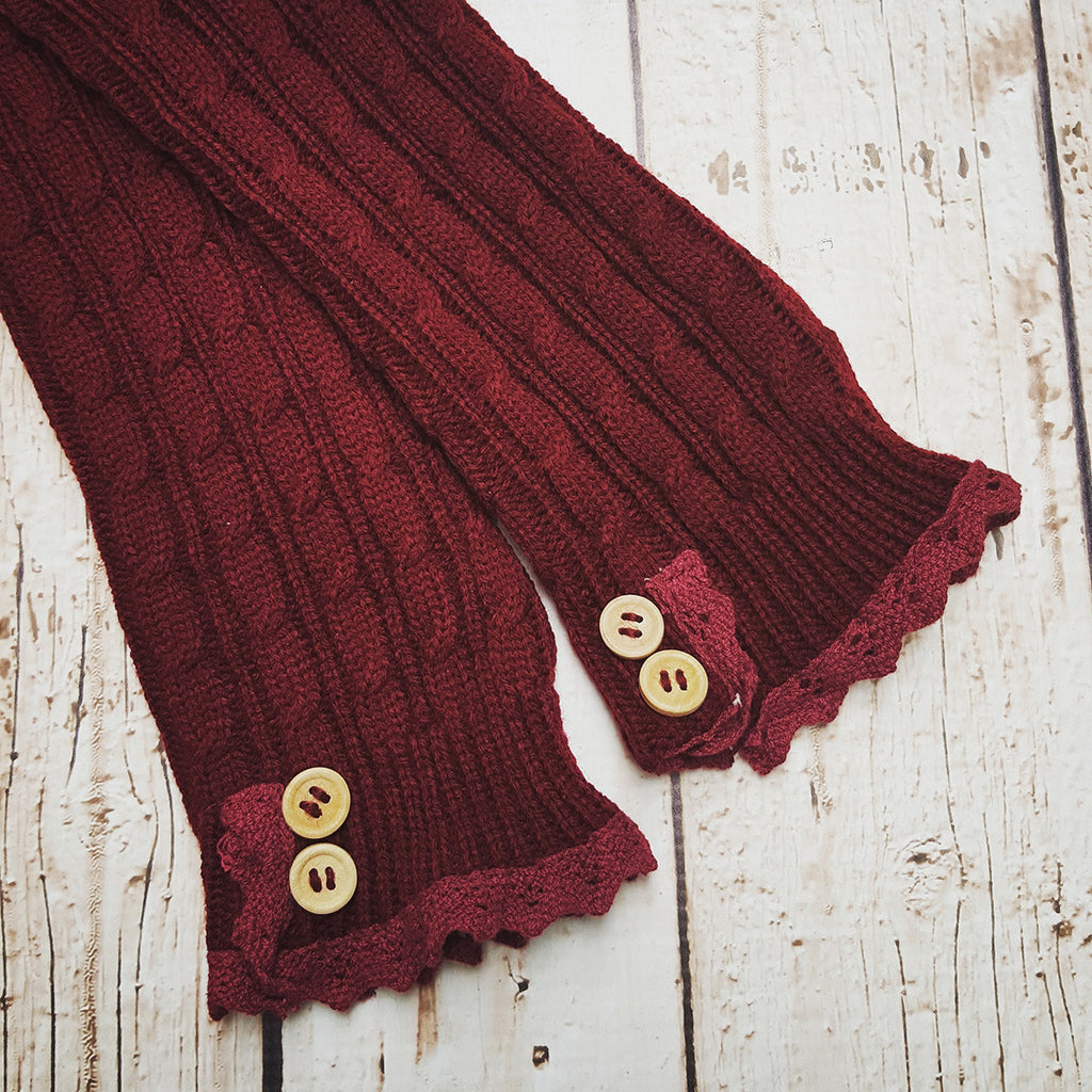 Solid Lace Trim Arm Wamer-6 Colors! - Riah Fashion