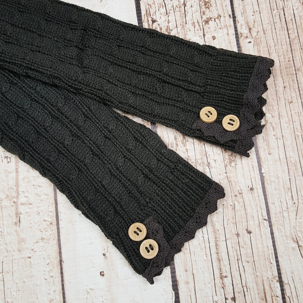 Solid Lace Trim Arm Wamer-6 Colors! - Riah Fashion