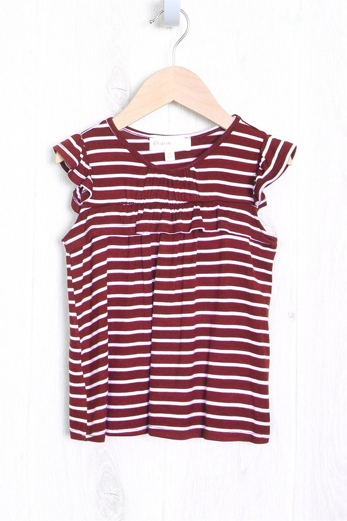 Kids Ruffled Sleeve Print Top