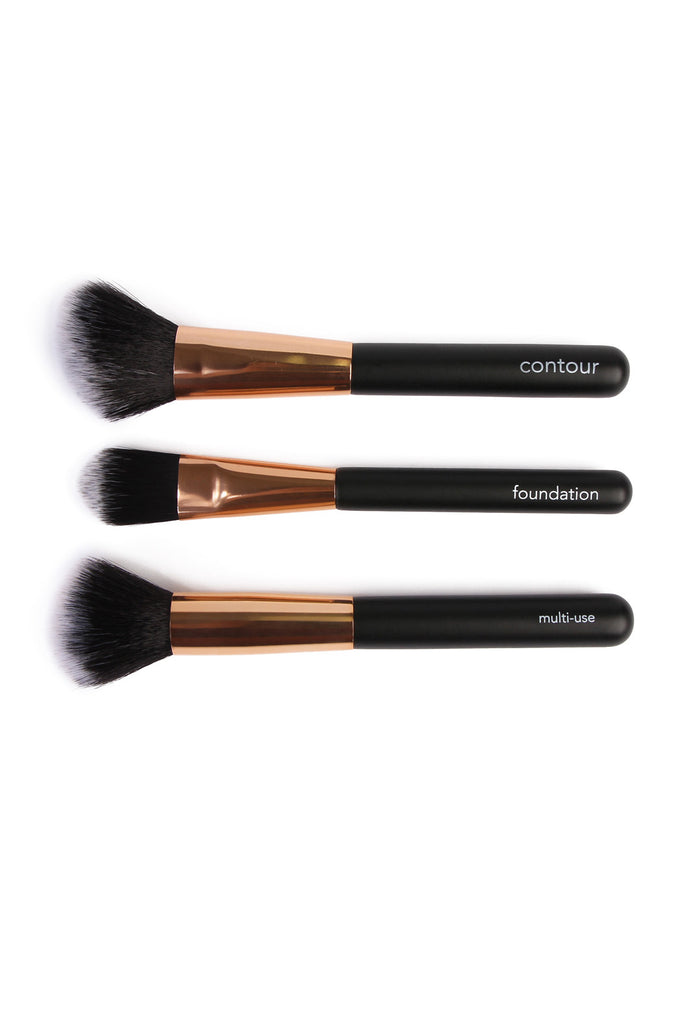 LA LA Flawless Complexion 3 PC Face Brush Collection