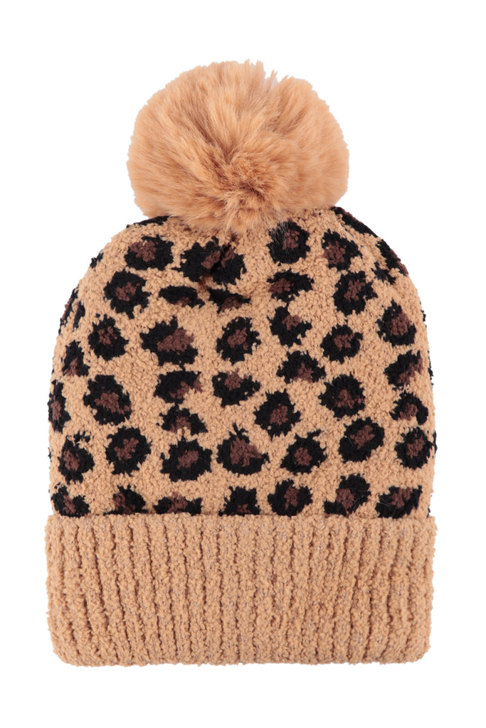 LEOPARD DOUBLE BEANIE
