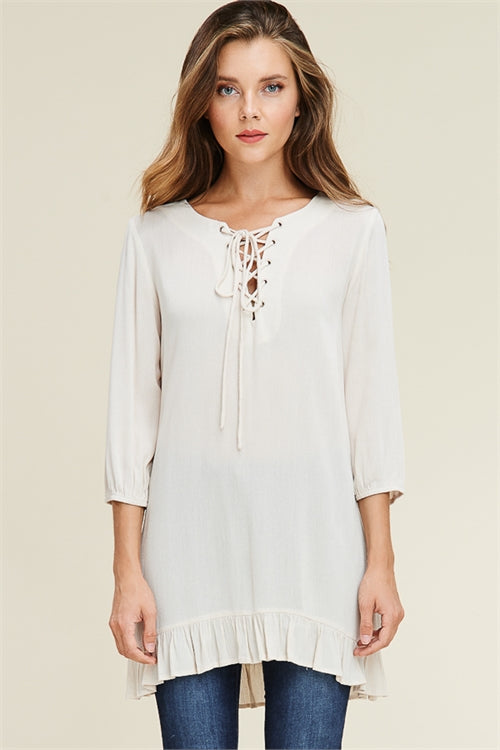Neck Tie Detail Top