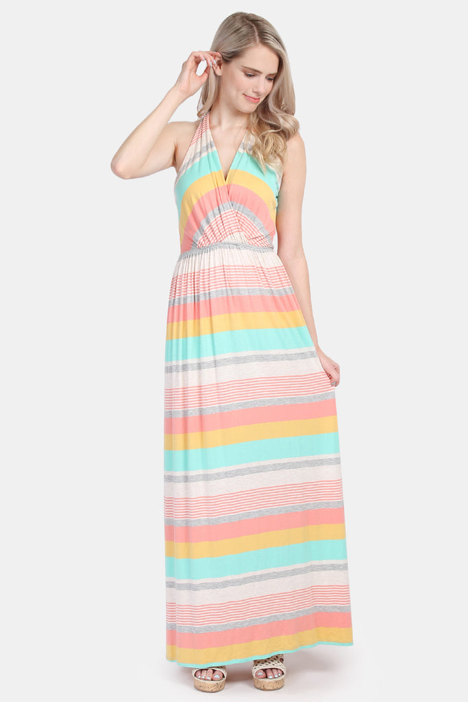 T-strap Back Sleeveless Maxi Dress