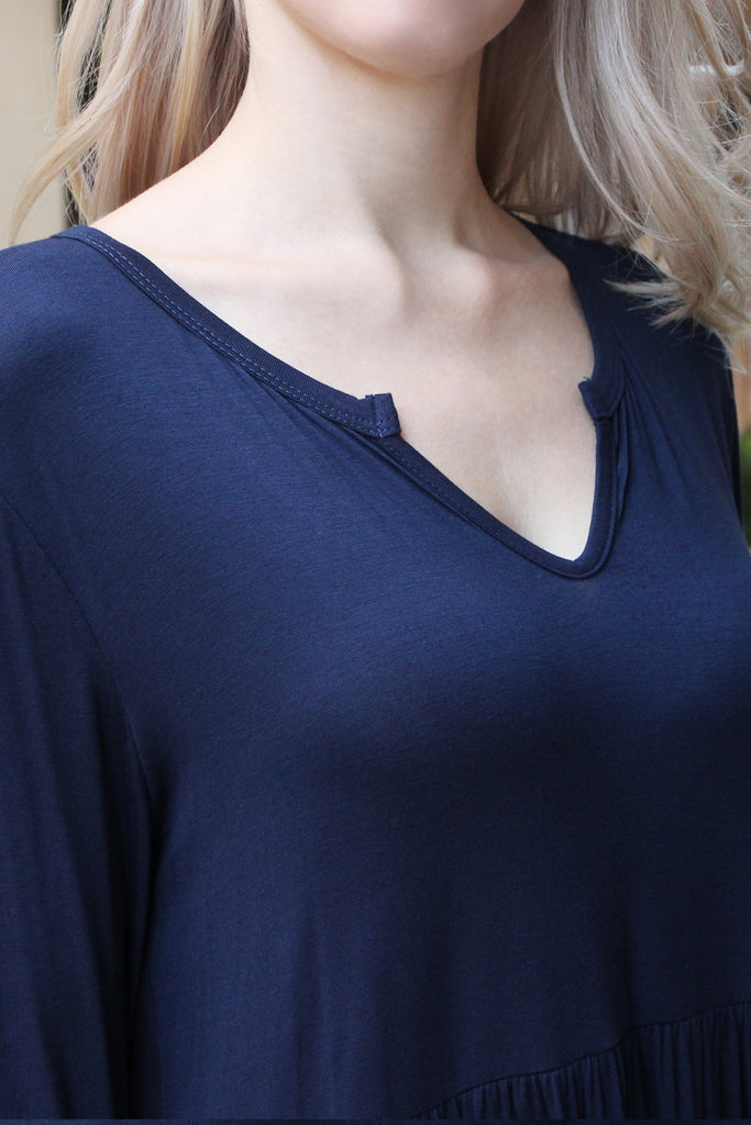 Long Sleeve V-neck Dress