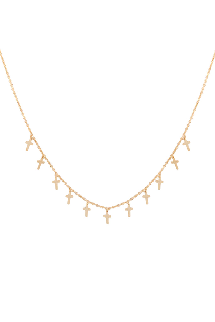 INLINE CROSS DAINTY NECKLACE