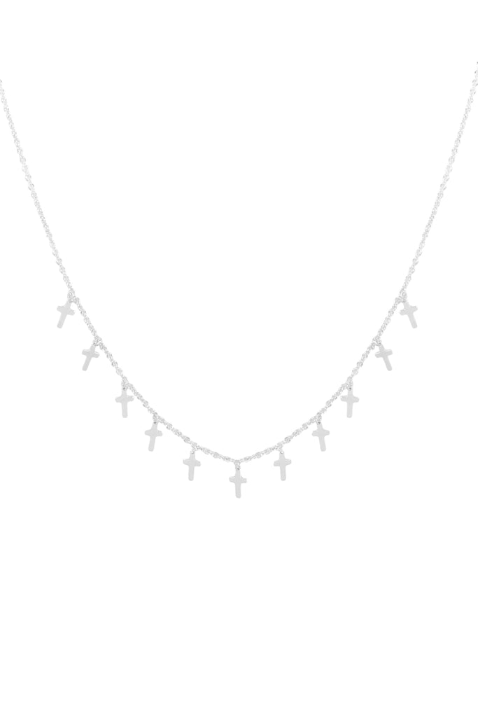 INLINE CROSS DAINTY NECKLACE