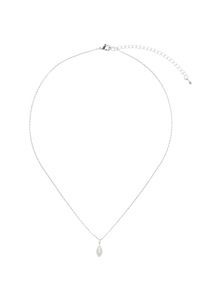 DNB354 - ORGANIC LEAF CAST PENDANT BRASS NECKLACE