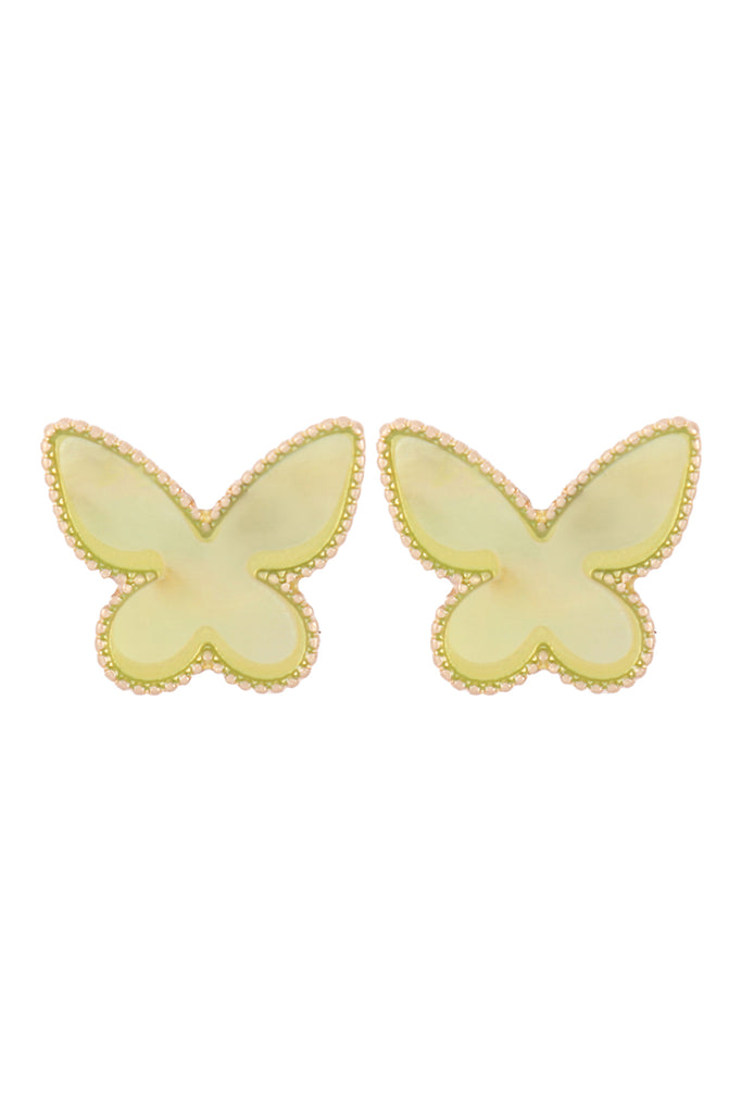 BUTTERFLY MOP POST EARRINGS