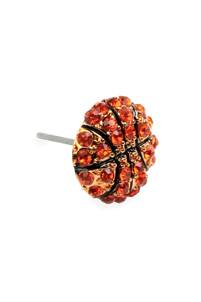 BASKETBALL FASHION SPORTS RHINESTONE EARRINGS - STYLE 2