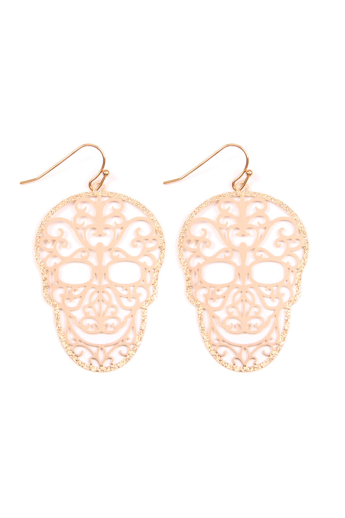 FILIGREE SUGAR SKULL EARRINGS