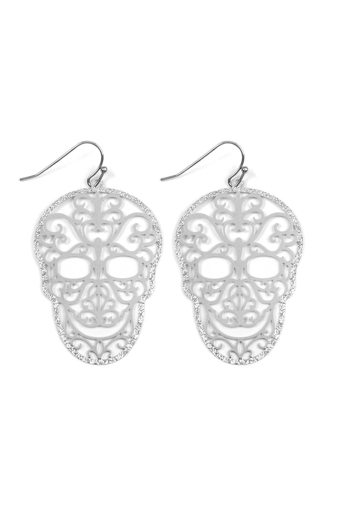 FILIGREE SUGAR SKULL EARRINGS