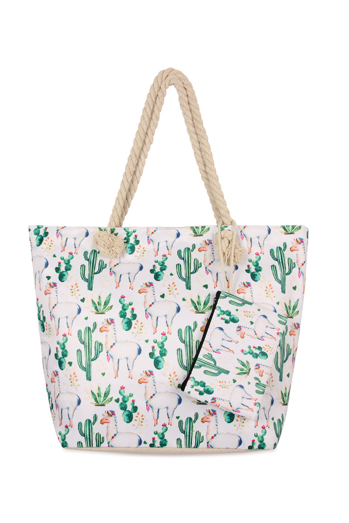 LLAMA DIGITAL PRINTED TOTE BAG
