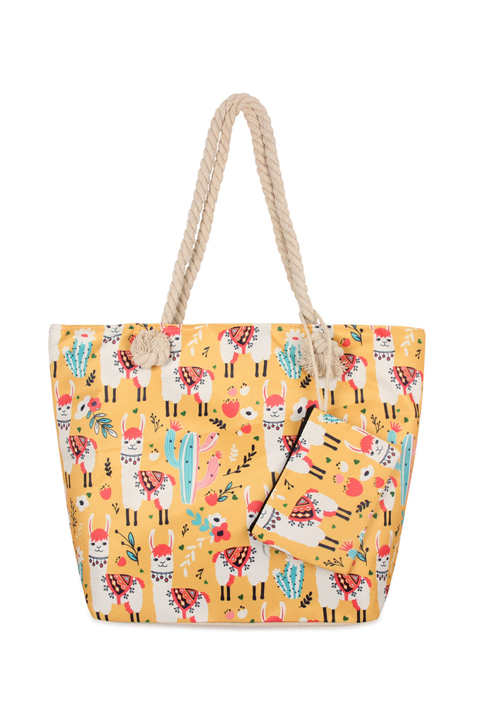 LLAMA DIGITAL PRINTED TOTE BAG