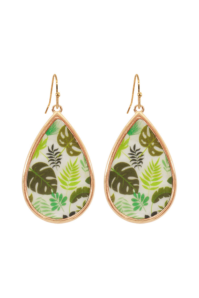 PLANTERA MOP FISH HOOK TEARDROP EARRINGS