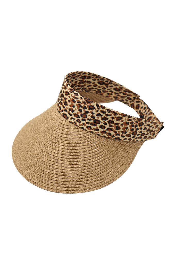 LEOPARD SUMMER SUN VISOR HAT