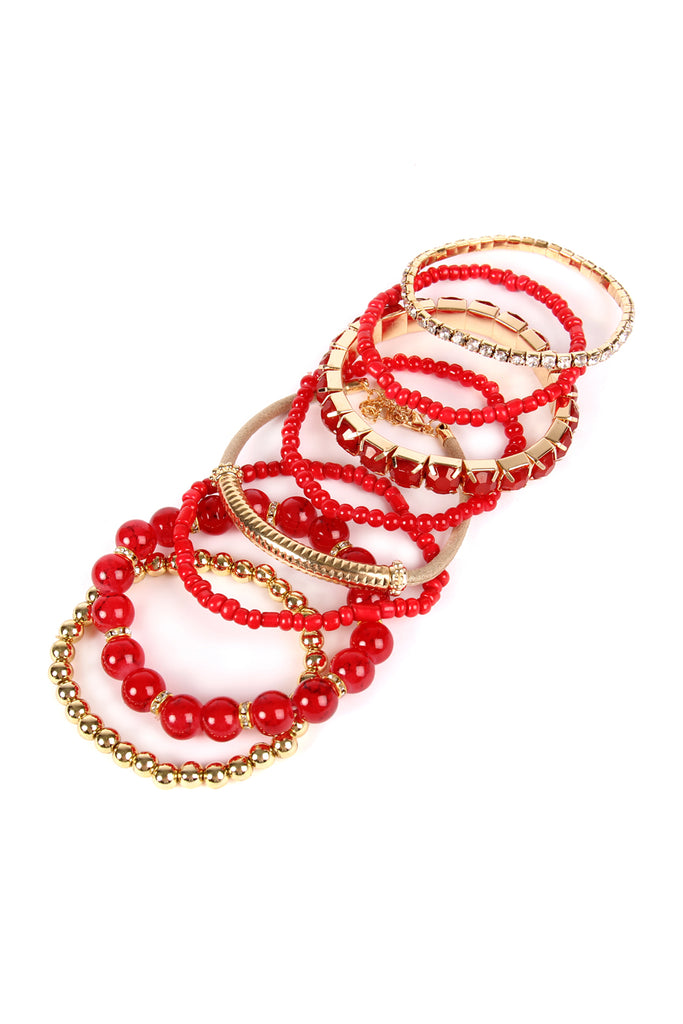 Multicolor Bead Bracelet Set
