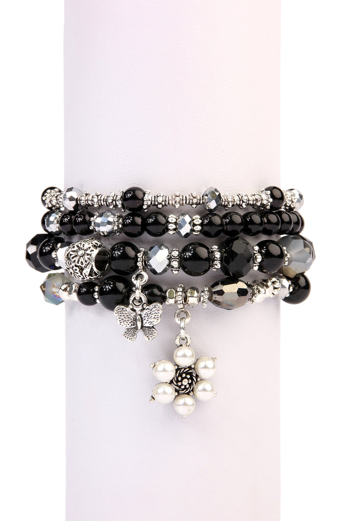 BUTTERFLY PEARL CLASSY STACKABLE BRACELET