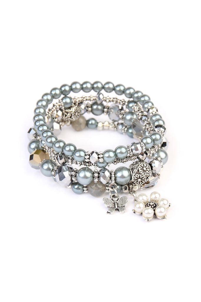 BUTTERFLY PEARL CLASSY STACKABLE BRACELET