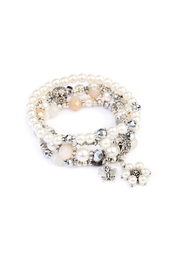 BUTTERFLY PEARL CLASSY STACKABLE BRACELET