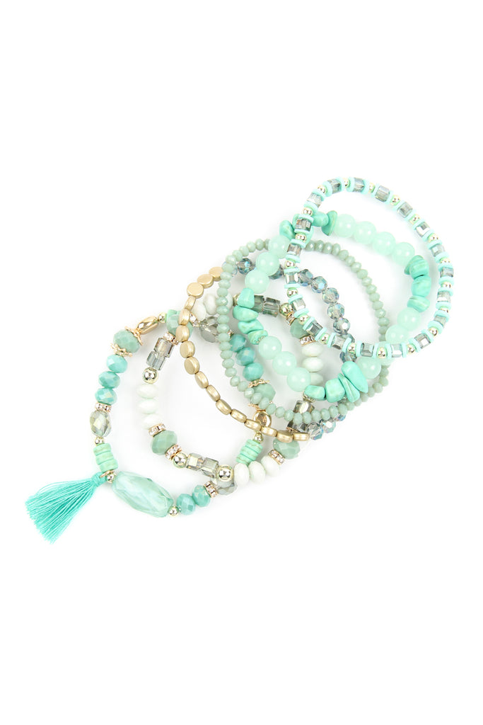 BOHO TASSEL CHARM BRACELET