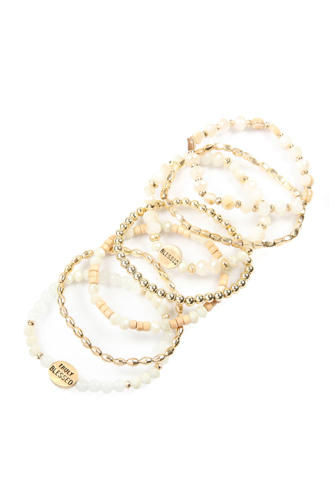 TRULY BLESSED CHARM MIX BEADS BRACELET