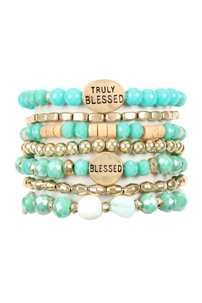 TRULY BLESSED CHARM MIX BEADS BRACELET