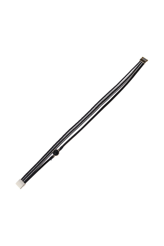 RHINESTONE ENCRUSTED DRUZY WRAP BRACELET