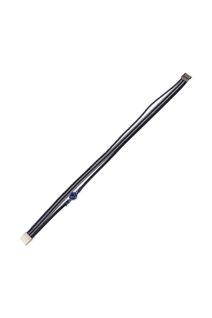 RHINESTONE ENCRUSTED DRUZY WRAP BRACELET