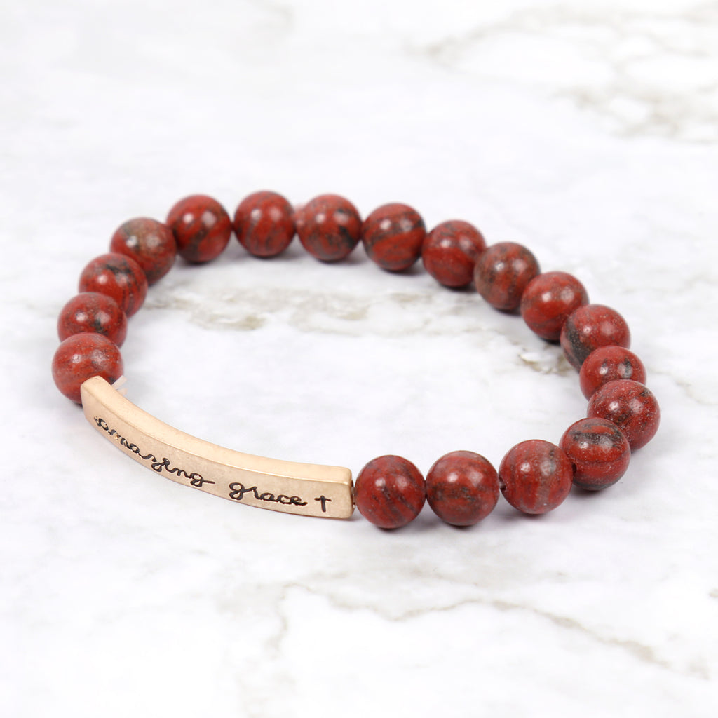 HDB2995 - "AMAZING GRACE" CHARM MULTILINE BEADED BRACELET