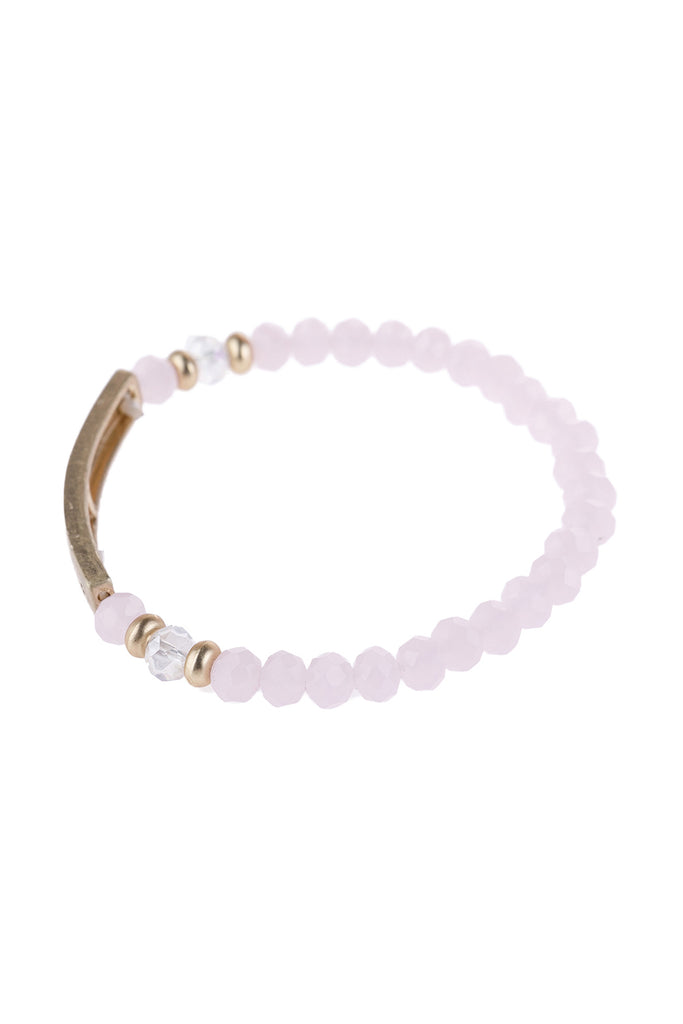 HDB3006 - "AMAZING GRACE" RONDELLE BEADS STRETCHABLE BRACELET