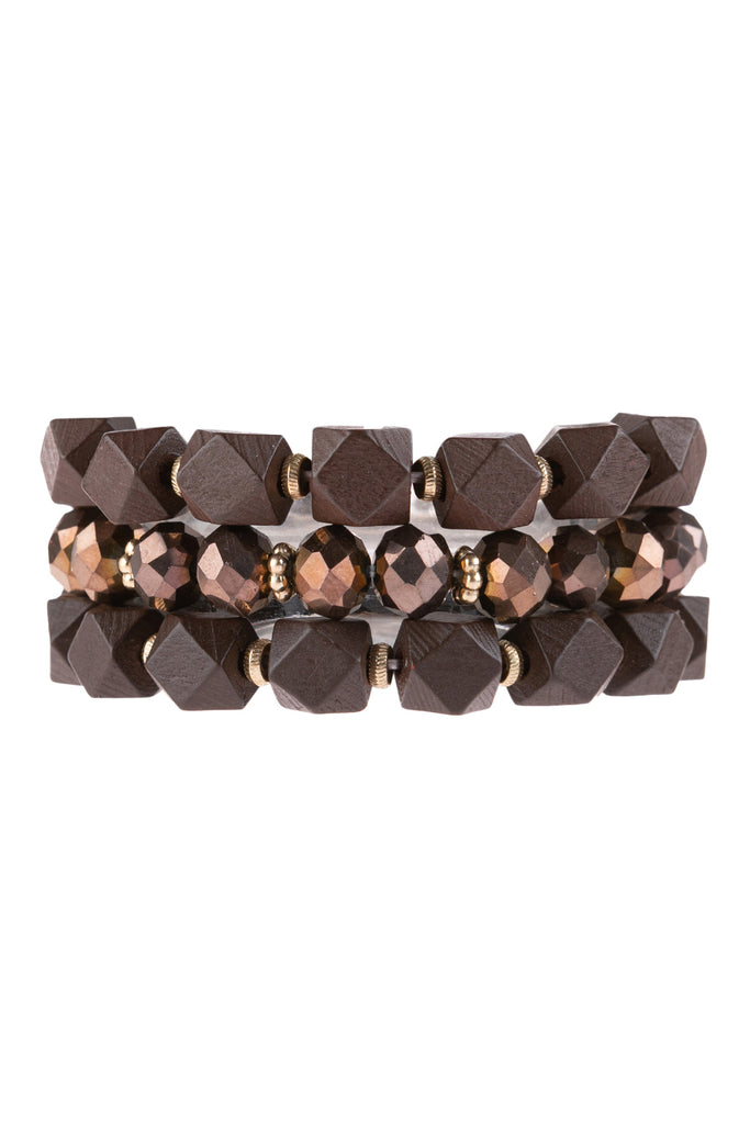 HDB3226 - THREE LINES BEADS BRACELET